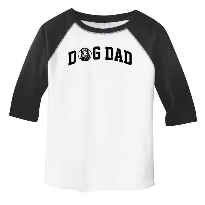 Dog Dad Dachshund Gift For Dad Toddler Fine Jersey T-Shirt