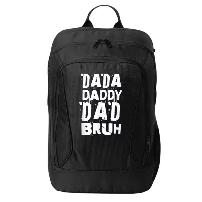 Dada Daddy Dad Bruh Funny Happy Fathers Day Vintage City Backpack