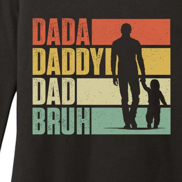 Dada Daddy Dad Bruh Fathers Day Womens CVC Long Sleeve Shirt