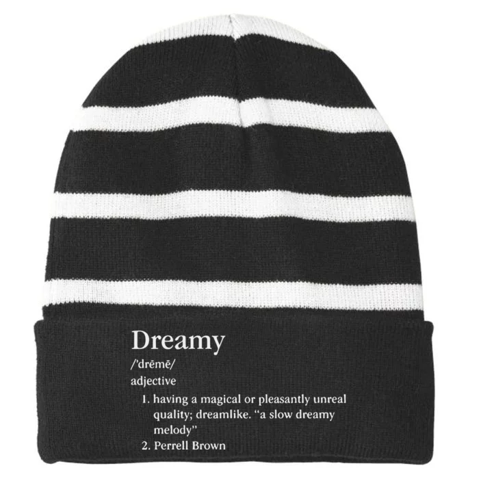 Dreamy Definition Striped Beanie with Solid Band