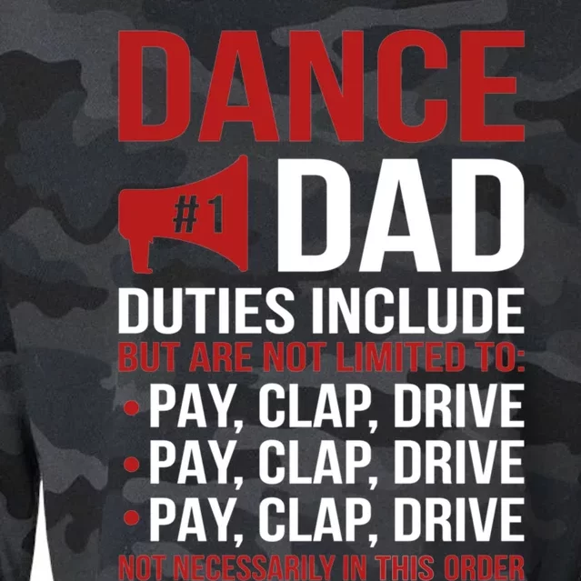 Dance Dad Duties Dancing Dad Of A Dancer Father Gift Cropped Pullover Crew