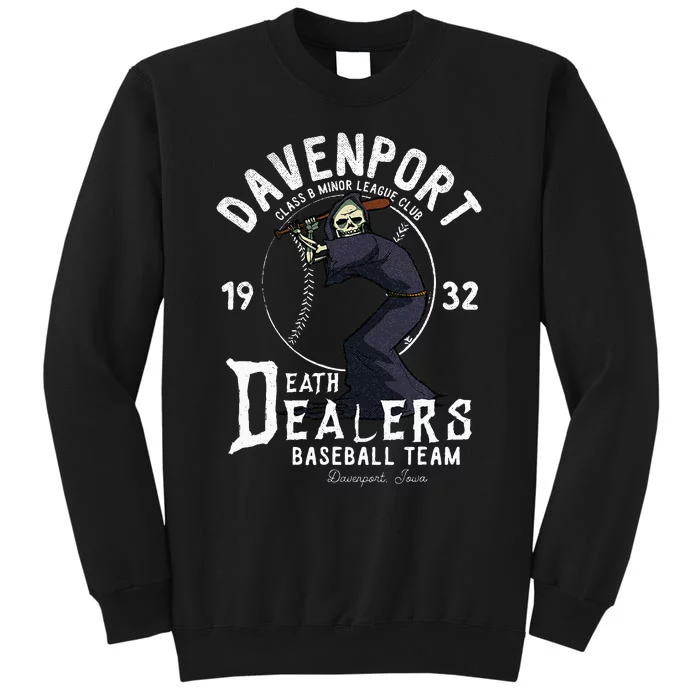 Davenport Death Dealers Retro Minor League Baseball Team Tall Sweatshirt