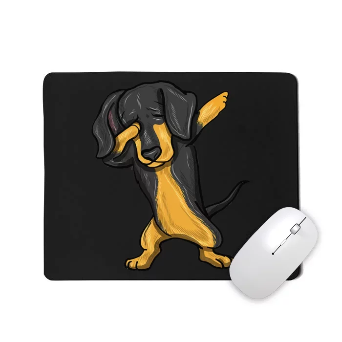 Dabbing Dachshund Doxie Dog Dab Dance Mousepad