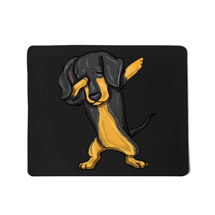 Dabbing Dachshund Doxie Dog Dab Dance Mousepad