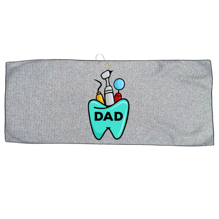 Dad Dentist Dental Hygiene Funny Teeth Surgeon Medicine Gift Large Microfiber Waffle Golf Towel