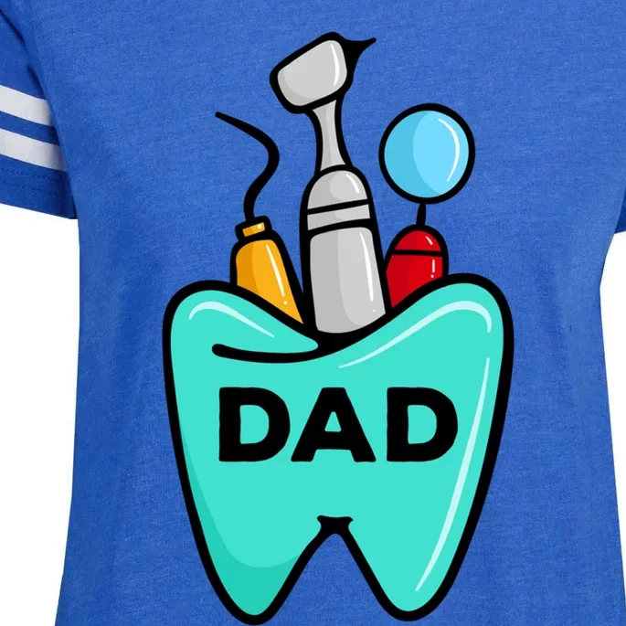 Dad Dentist Dental Hygiene Funny Teeth Surgeon Medicine Gift Enza Ladies Jersey Football T-Shirt