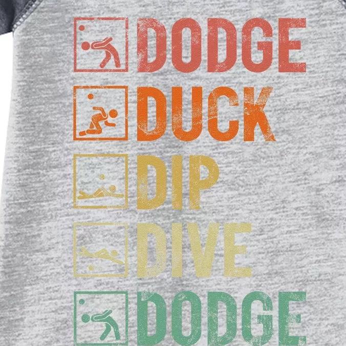 Dodge Duck Dip Dive Dodge Gaga Ball Kit Dodgeball Game Infant Baby Jersey Bodysuit