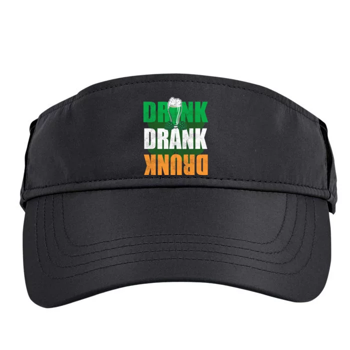 Drink Drank Drunk St. Paddy's Drink Drank Drunk St. Patrick's Day Adult Drive Performance Visor