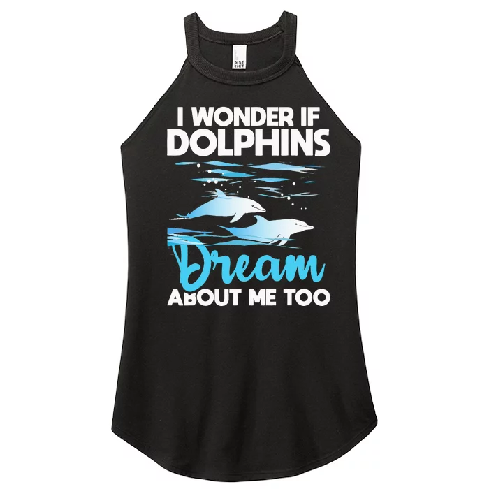 Dolphins Dream Dolphin Whisperer Marine Biologist Zoology Women’s Perfect Tri Rocker Tank