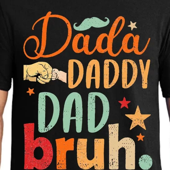 Dada Daddy Dad Bruh Tee Happy Fathers Day Pajama Set