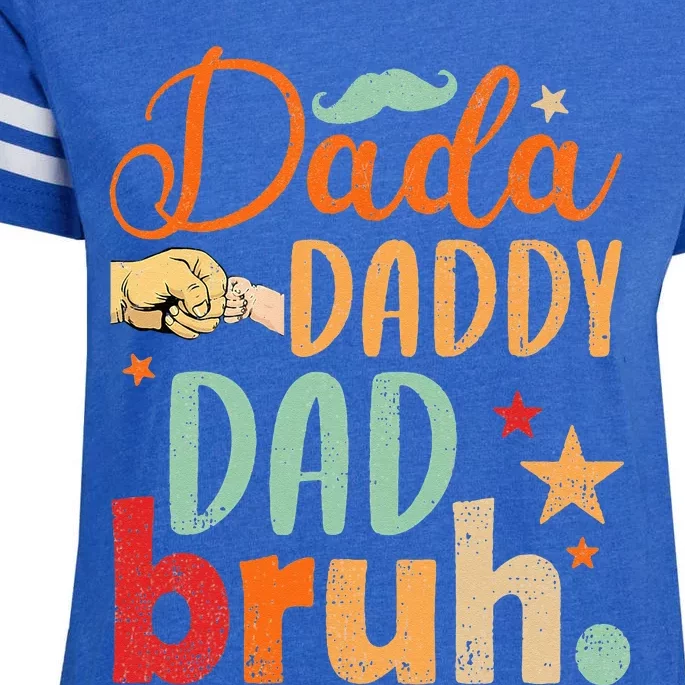 Dada Daddy Dad Bruh Tee Happy Fathers Day Enza Ladies Jersey Football T-Shirt