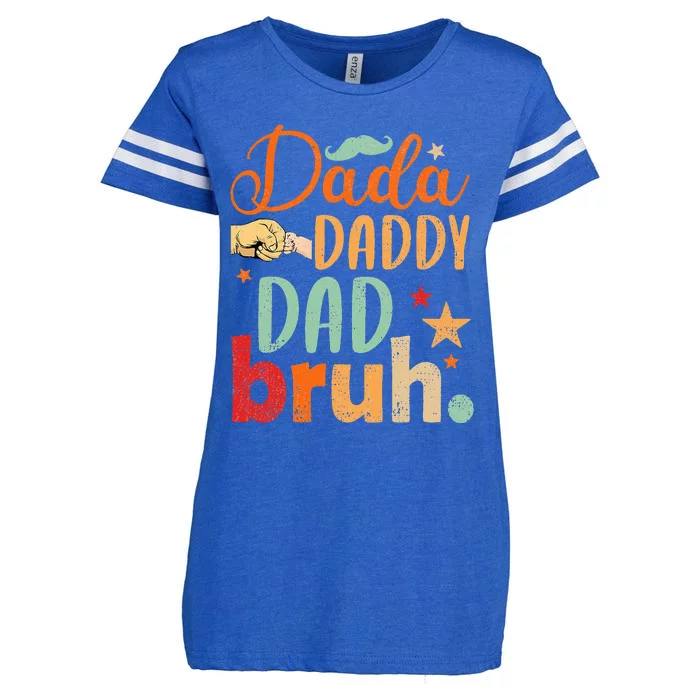 Dada Daddy Dad Bruh Tee Happy Fathers Day Enza Ladies Jersey Football T-Shirt