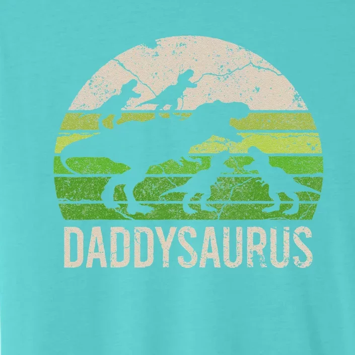 Daddy Dinosaur Daddysaurus 4 Fathers Day ChromaSoft Performance T-Shirt