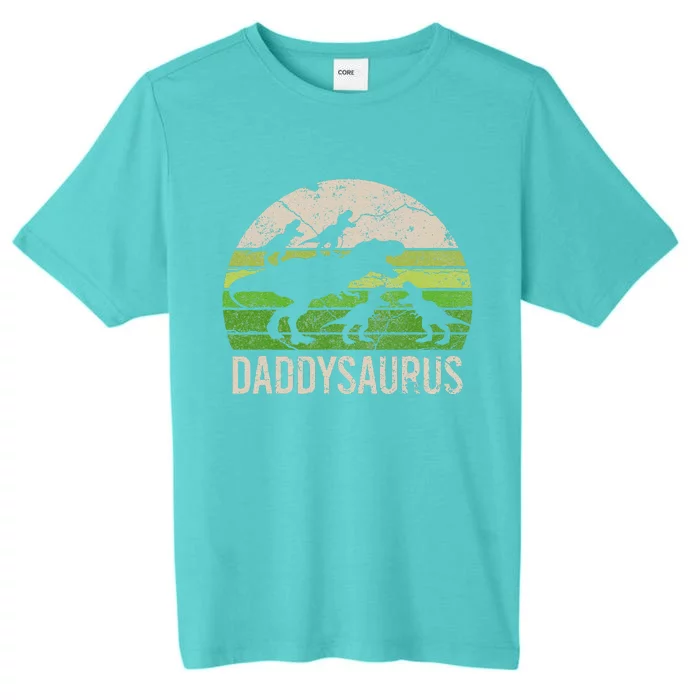 Daddy Dinosaur Daddysaurus 4 Fathers Day ChromaSoft Performance T-Shirt