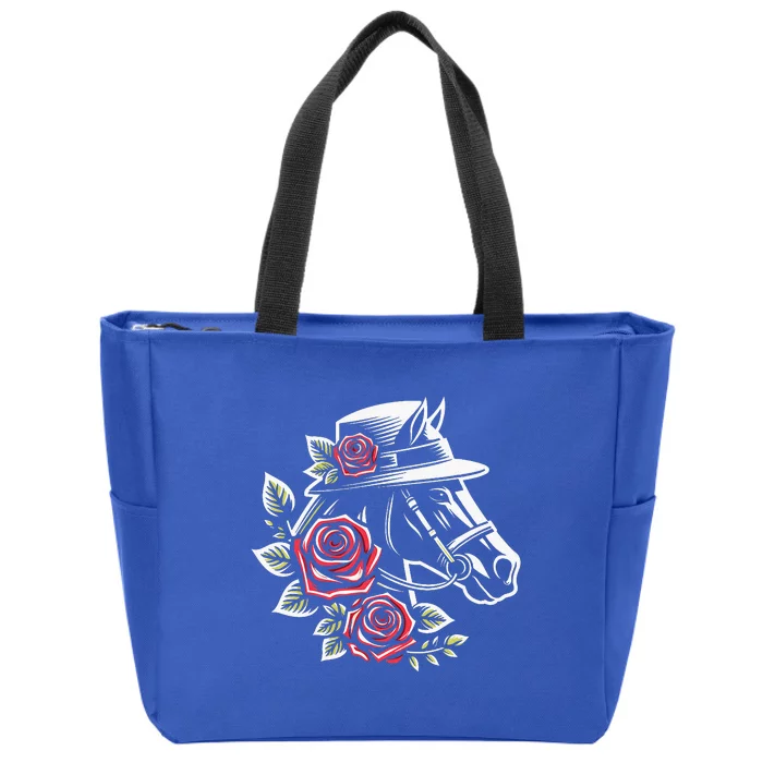 Derby Day Ddress 2024 Hat Horse Zip Tote Bag