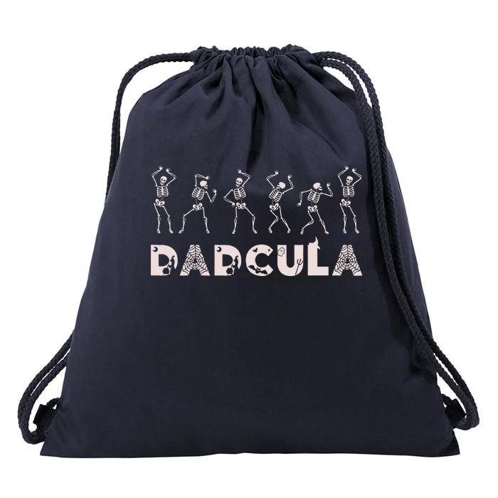 Dad Daddy Dracula Spooky Outfit For Halloween Distressed Drawstring Bag