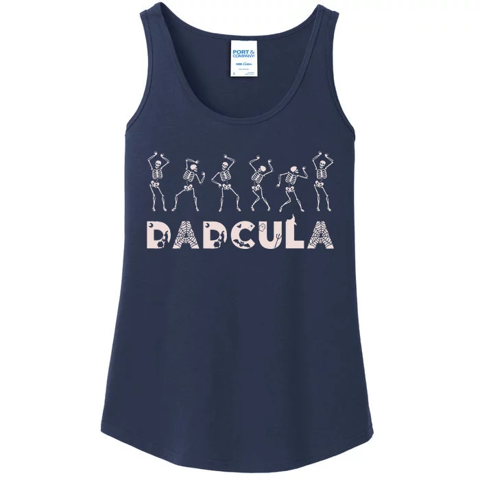 Dad Daddy Dracula Spooky Outfit For Halloween Distressed Ladies Essential Tank