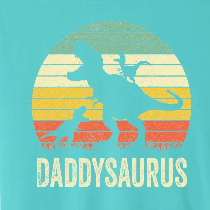 Daddy Dinosaur Daddysaurus 2 Fathers Day Gift For Dad ChromaSoft Performance T-Shirt