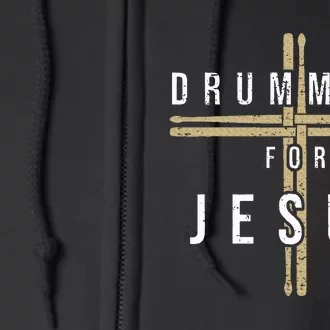 Drummer Drumming Drums Percussion I Jesus Christian Church Full Zip Hoodie