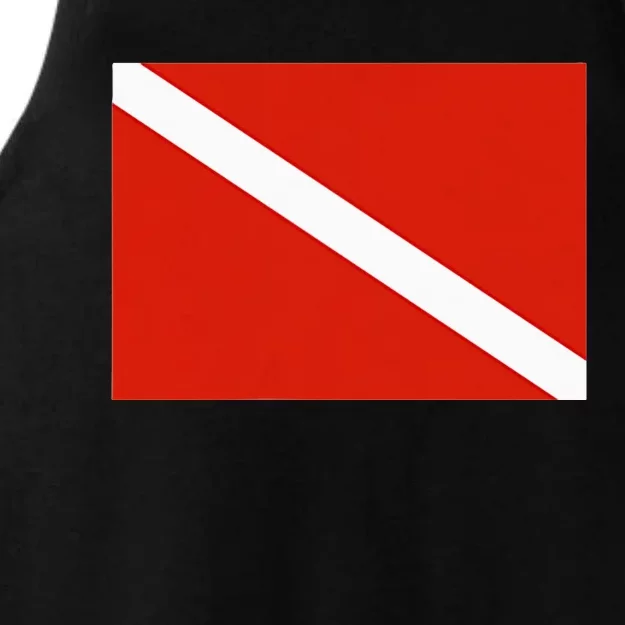 Diver Down Dive Flag Scuba Diving Flag Ladies Tri-Blend Wicking Tank