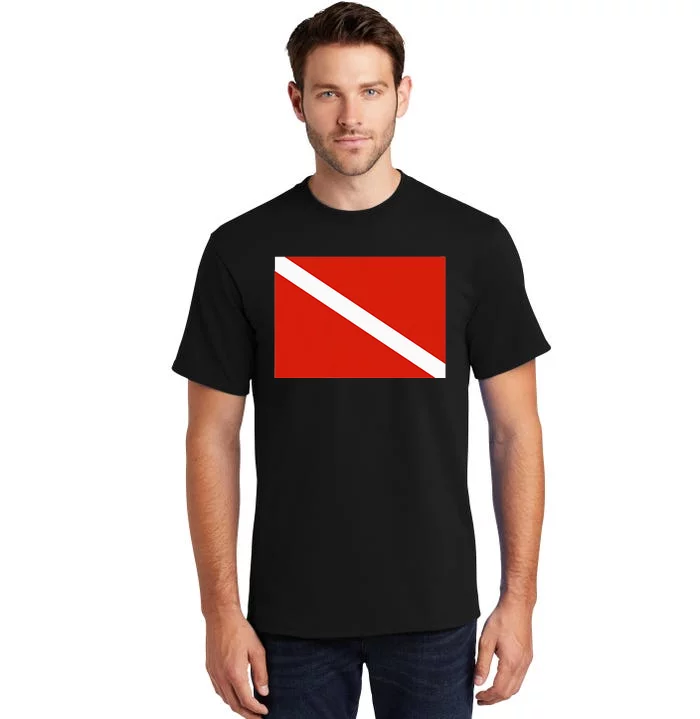 Diver Down Dive Flag Scuba Diving Flag Tall T-Shirt