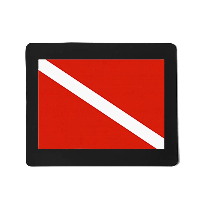 Diver Down Dive Flag Scuba Diving Flag Mousepad