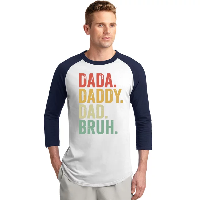 Dada Daddy Dad Bruh Baseball Sleeve Shirt