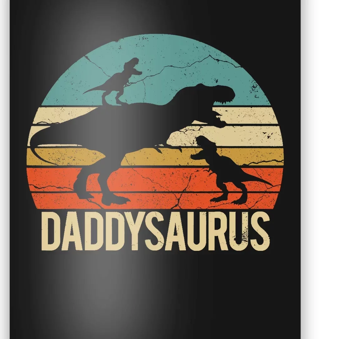 Daddy Dinosaur Daddysaurus 2 Two christmas Gift For Dad Poster