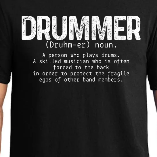 Drummer Definition Drums Drumming Funny Drummer Gift Pajama Set