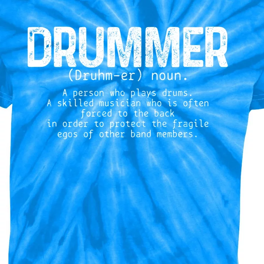 Drummer Definition Drums Drumming Funny Drummer Gift Kids Tie-Dye T-Shirt