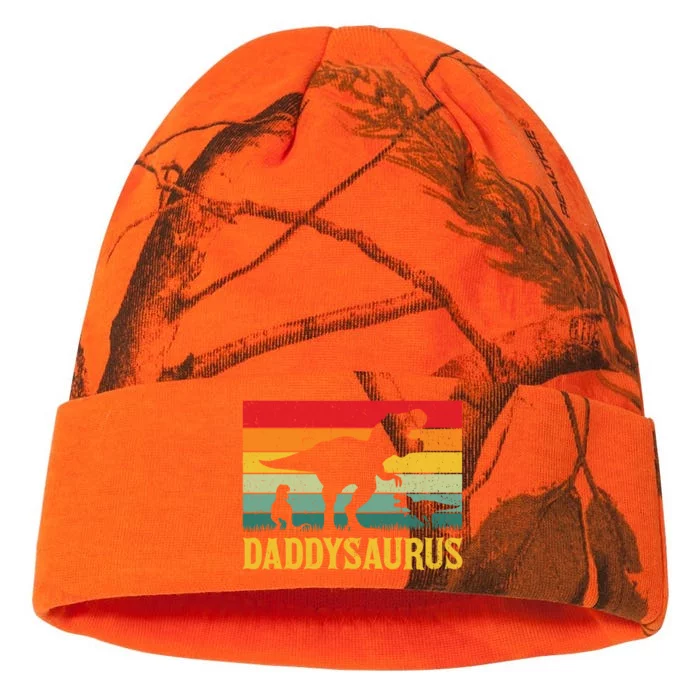 Daddy Dinosaur Daddysaurus 2 Two FatherS Day Gift Dad Gift Kati - 12in Camo Beanie