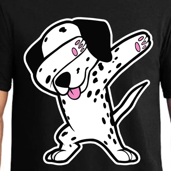 Dalmatian Dabbing Design Funny Dalmation Dab Dog Dance Pajama Set