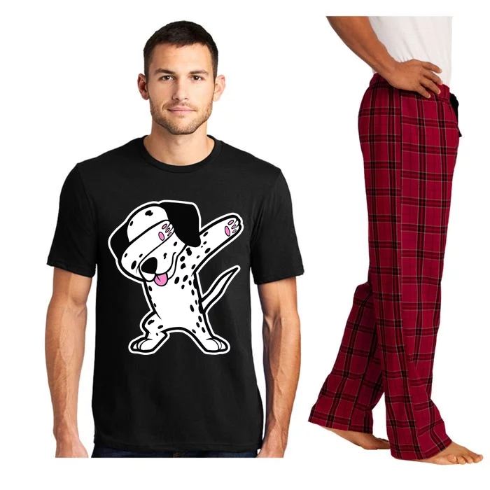 Dalmatian Dabbing Design Funny Dalmation Dab Dog Dance Pajama Set