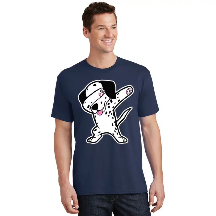 Dalmatian Dabbing Design Funny Dalmation Dab Dog Dance T-Shirt