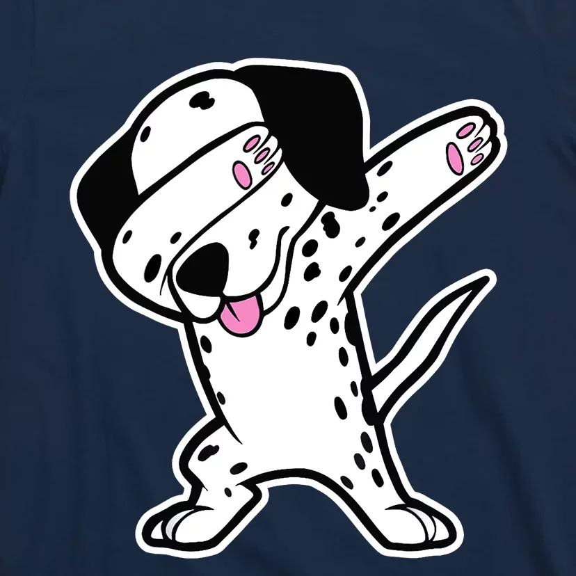 Dalmatian Dabbing Design Funny Dalmation Dab Dog Dance T-Shirt