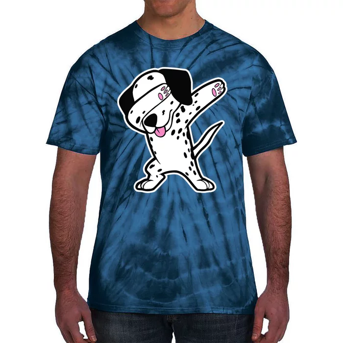 Dalmatian Dabbing Design Funny Dalmation Dab Dog Dance Tie-Dye T-Shirt