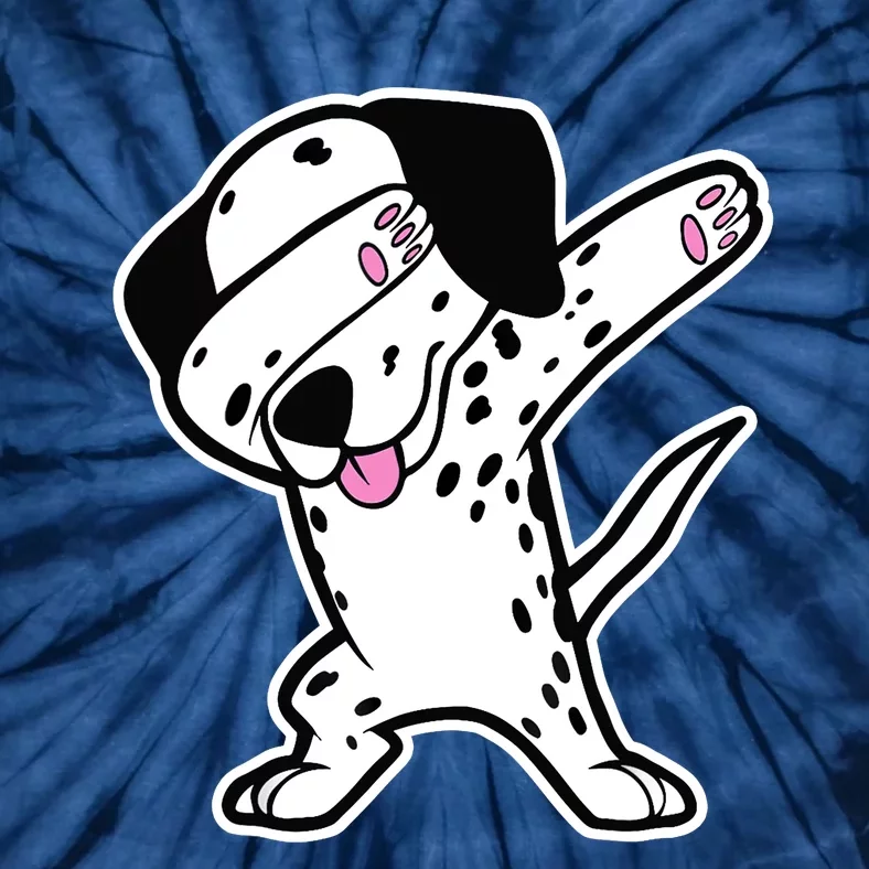 Dalmatian Dabbing Design Funny Dalmation Dab Dog Dance Tie-Dye T-Shirt