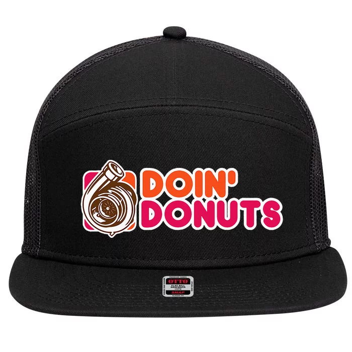 Doin Donuts 7 Panel Mesh Trucker Snapback Hat