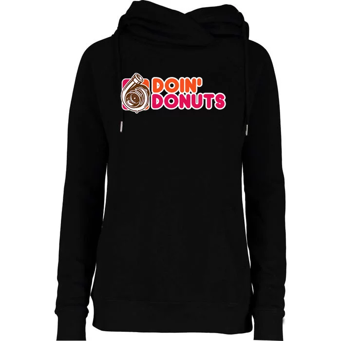 Doin Donuts Womens Funnel Neck Pullover Hood