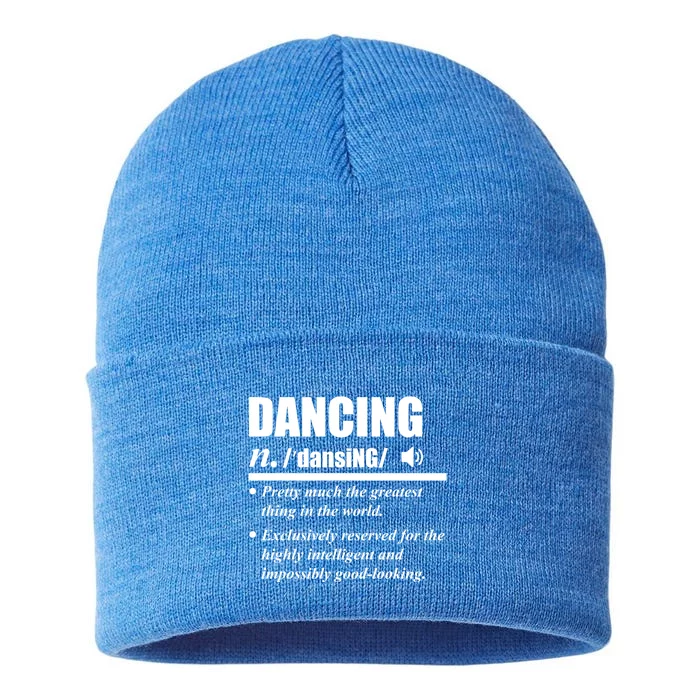 Dancing Definition Dancers Dance Day Graphic Gift Sustainable Knit Beanie