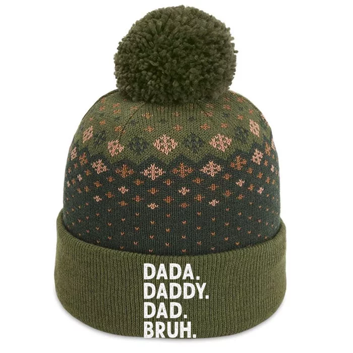 Dada Daddy Dad Bruh Funny Fathers Day Gift The Baniff Cuffed Pom Beanie