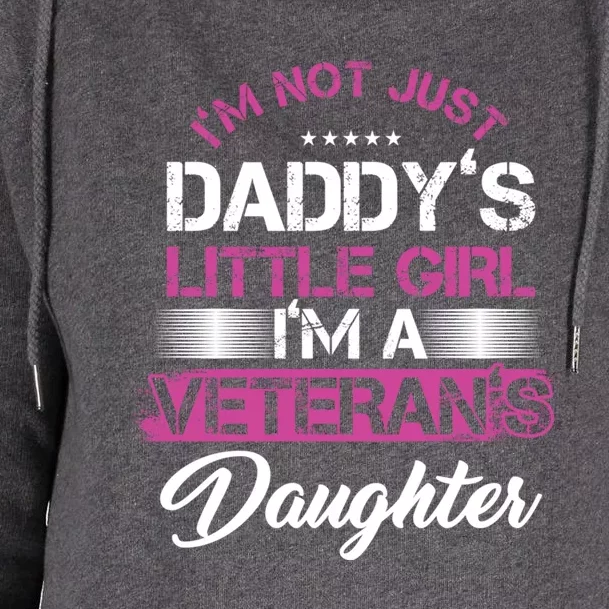 Daddy Dad Daughter Veterans Veteran Father Gift Womens Funnel Neck Pullover Hood