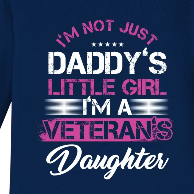 Daddy Dad Daughter Veterans Veteran Father Gift Baby Long Sleeve Bodysuit