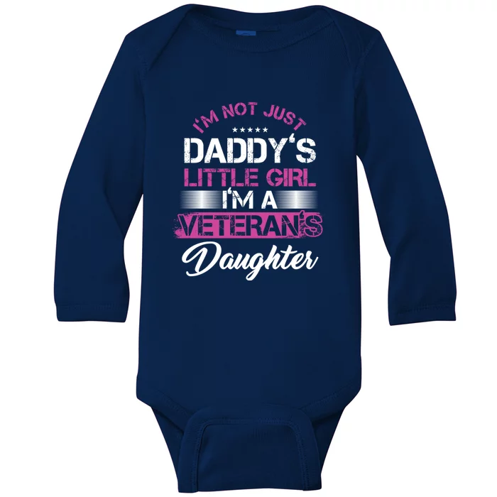 Daddy Dad Daughter Veterans Veteran Father Gift Baby Long Sleeve Bodysuit