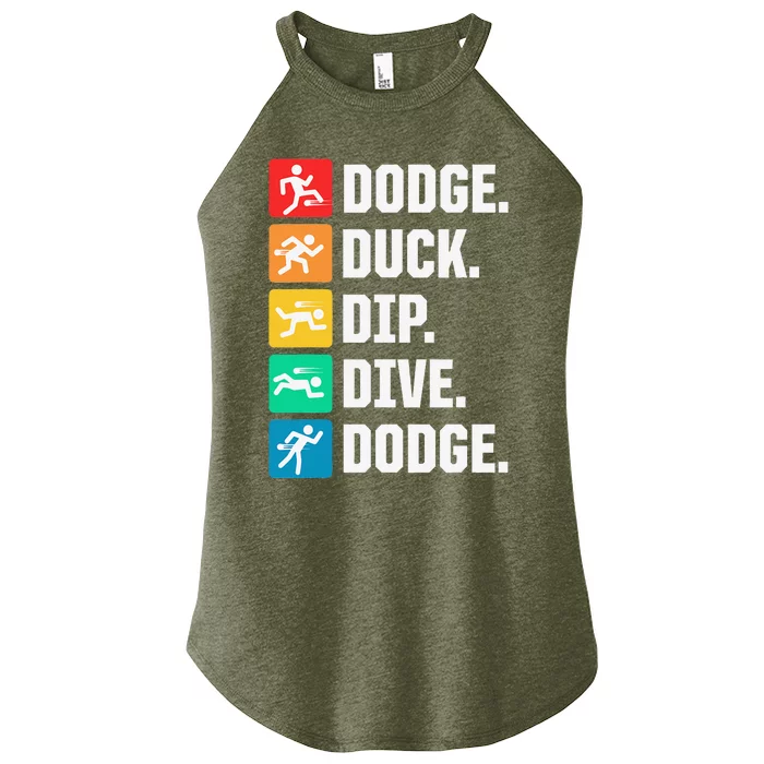 Dodge Duck Dip Dive Dodge Player Women’s Perfect Tri Rocker Tank