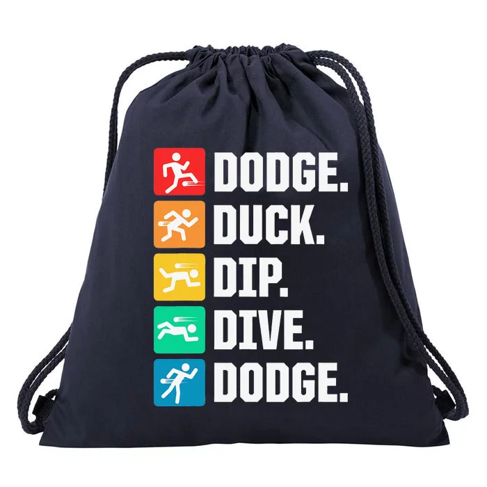 Dodge Duck Dip Dive Dodge Player Drawstring Bag