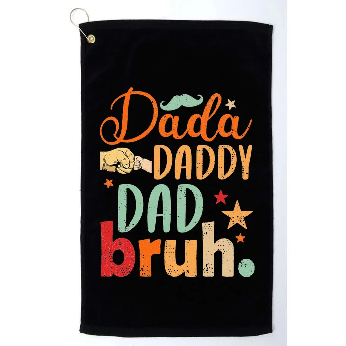 Dada Daddy Dad Bruh Happy Fars Day Platinum Collection Golf Towel