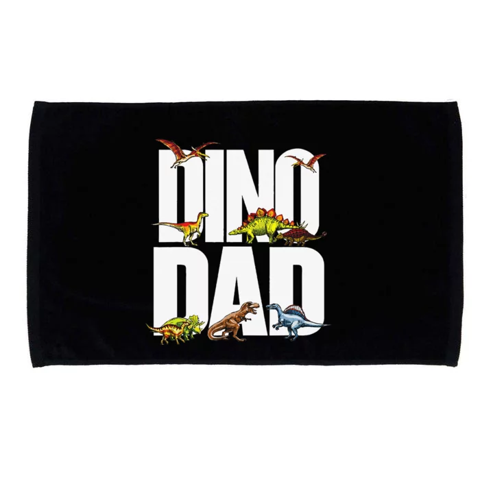 Dinosaur Dad Dinosaur Parent Fathers Day Gift For Dino Dads Microfiber Hand Towel