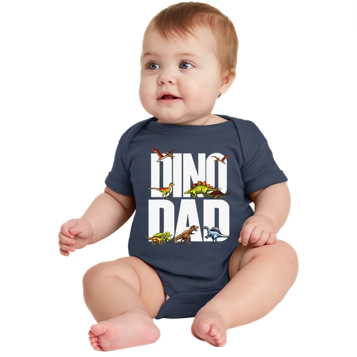 Dinosaur Dad Dinosaur Parent Fathers Day Gift For Dino Dads Baby Bodysuit