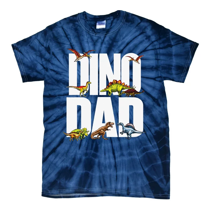 Dinosaur Dad Dinosaur Parent Fathers Day Gift For Dino Dads Tie-Dye T-Shirt